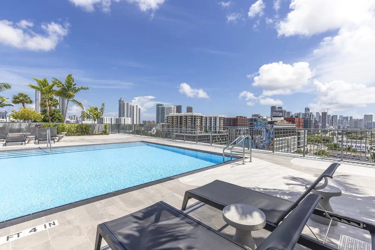 Amenity at AMLI Wynwood — photo: Myrtha Pools