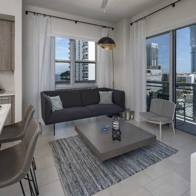 Interior at Blu 27 Edgewater — photo: Blu27 official website (blu27aptsmiami.com)